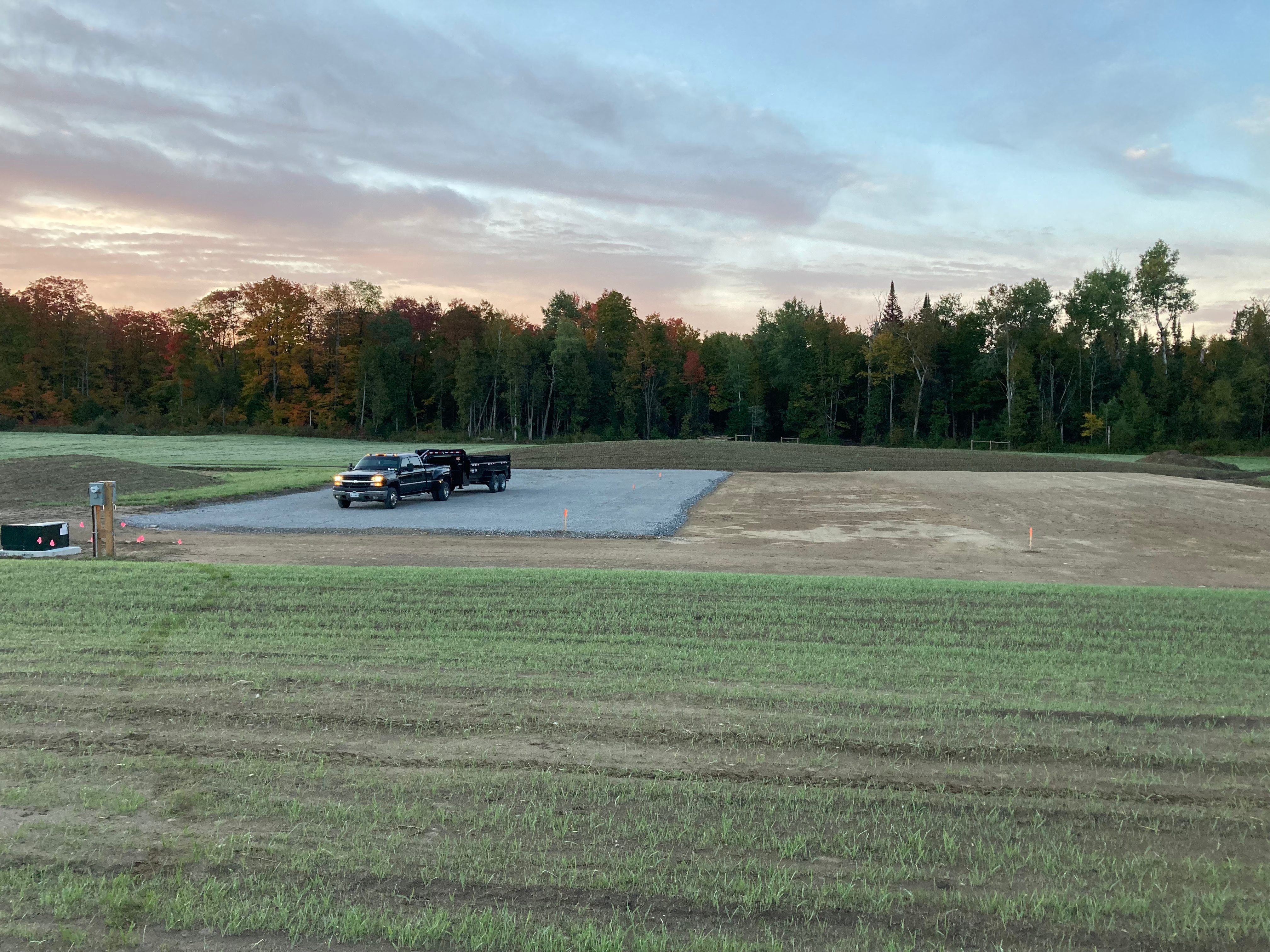 Fairfield Project Blackstock Builder- Groundforce Contracting. - Full excavation, laneway, septic, servicing, landscape, arena floor and final grade